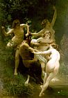 William Bouguereau Nymphs and Satyr. painting